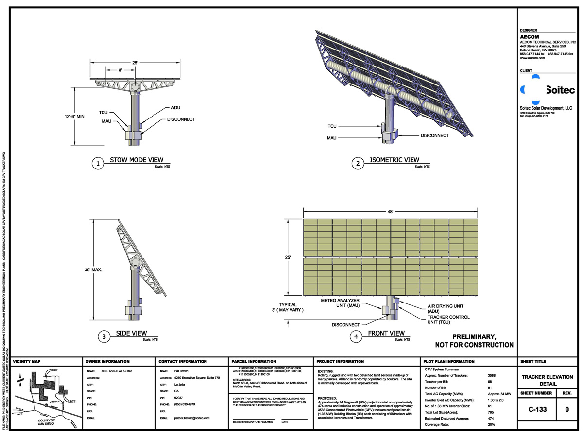 Rugged Solar Farm tracker elevation detail