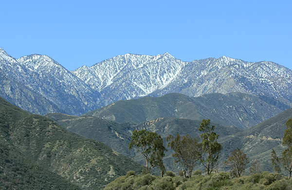 
The San Gabriel Mountains, Southern California. 