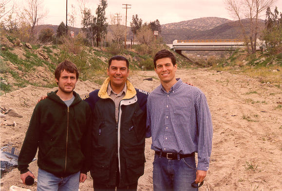 Andreas Koch, Alfredo Angulo, and Julio Valdes on Tecate Creek, March 2003.