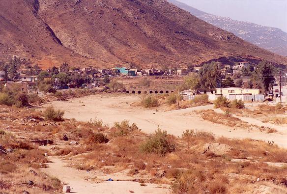 View of Tecate Creek in the El Descanso area (2003).