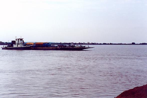 Ferry at Guaira, on the Parana river, Parana, Brazil (1992). 