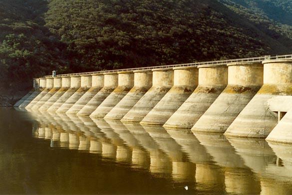 Lake Hodges Dam, San Diego County, California.
