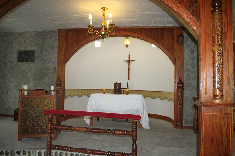 Altar en la paróquia de Las Haldas