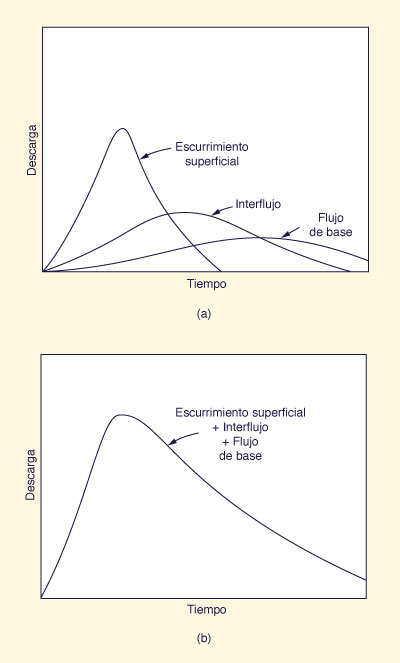 Components of runoff hydrograph