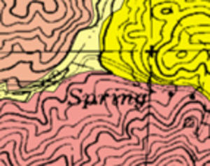 Geologic map of the vicinity of Thompson Creek and Sycamore Creek